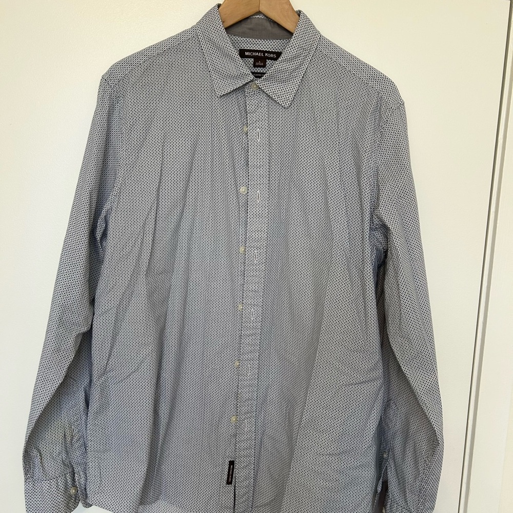 Michael Kors Black and White Geometric Shirt